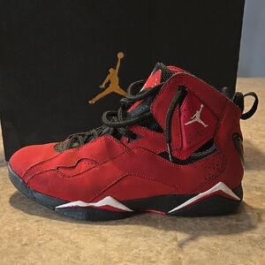 Red and Black Air Jordan Sneakers